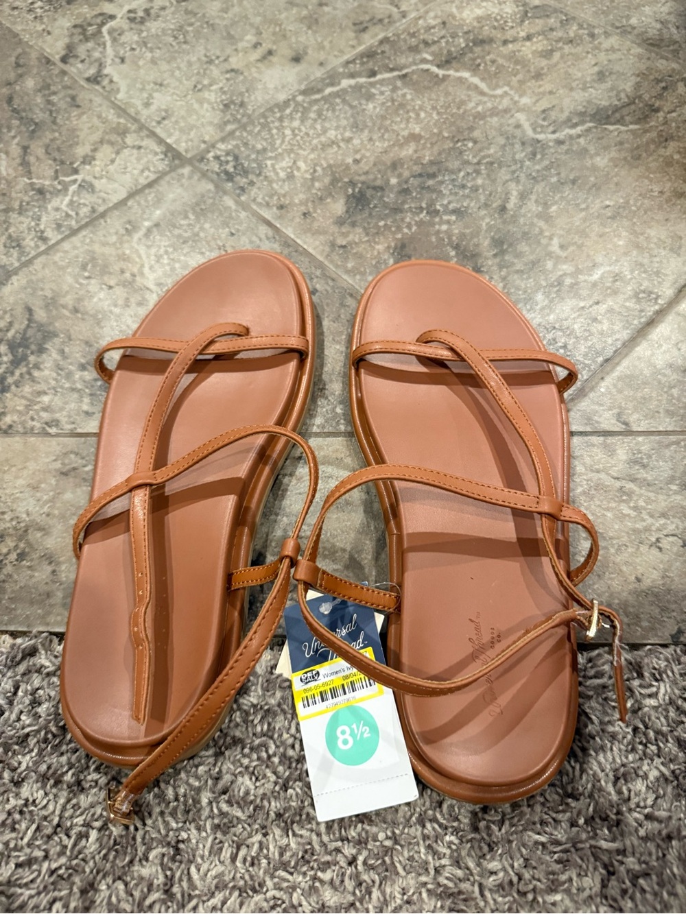 🍉 Universal Thread Women's Ivy Footbed Sandals in cognac